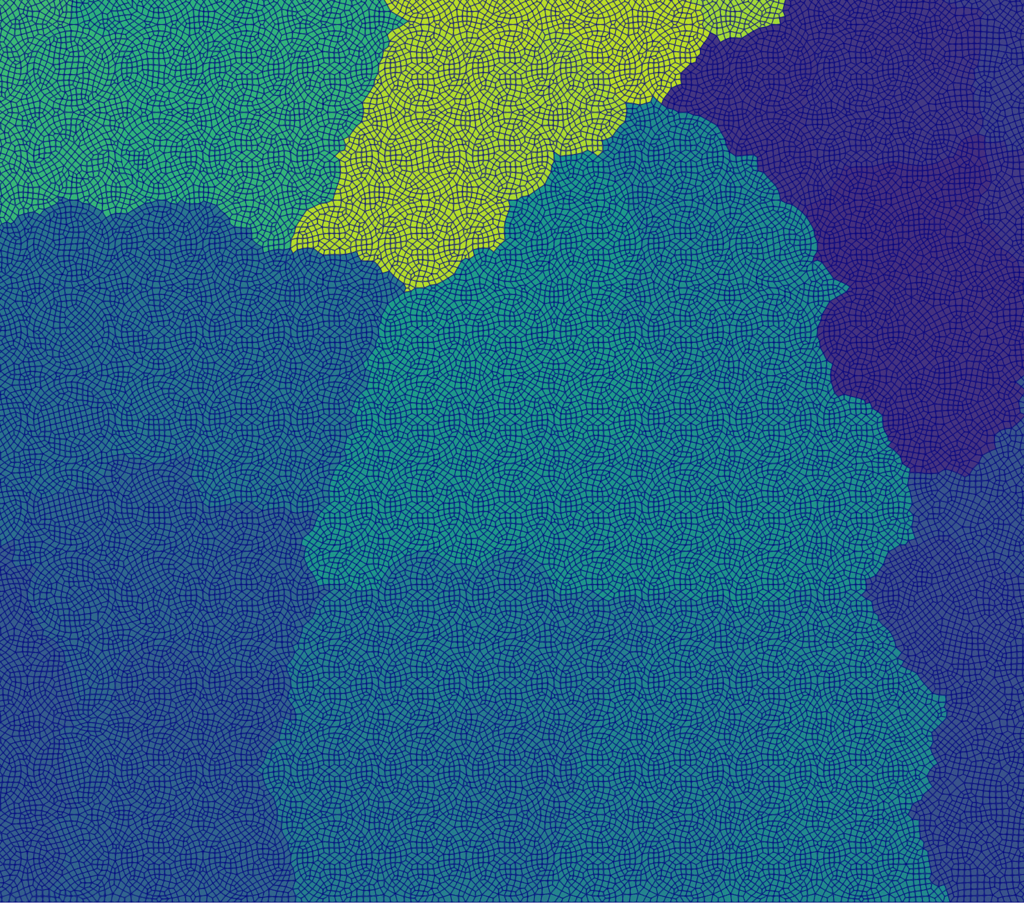 ParMETIS partition close-up
